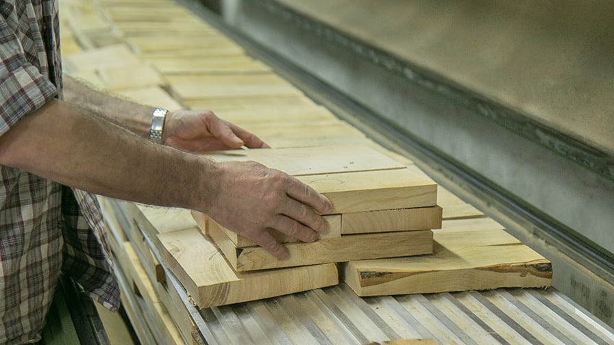 The wood pieces are carefully selected